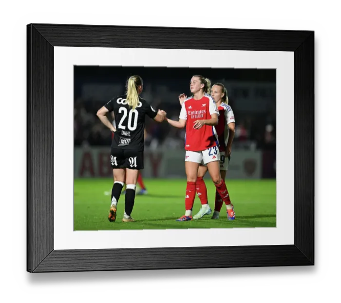 Framed Print : Arsenal v Rosenborg: UEFA Women's Champions League First Round Mini-Tournament Final