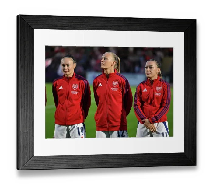 Framed Print : Arsenal v Rosenborg: UEFA Women's Champions League First Round Mini-Tournament Final
