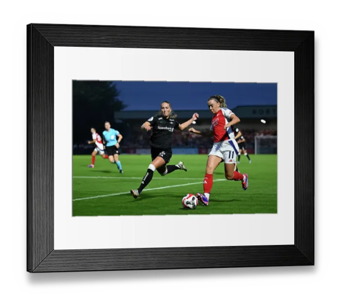 Framed Print : Arsenal v Rosenborg: UEFA Women's Champions League First Round Mini-Tournament Final Framed Print : Arsenal v Rosenborg: UEFA Women's Champions League First Round Mini-Tournament Final