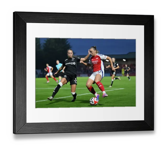 Framed Print : Arsenal v Rosenborg: UEFA Women's Champions League First Round Mini-Tournament Final Framed Print : Arsenal v Rosenborg: UEFA Women's Champions League First Round Mini-Tournament Final
