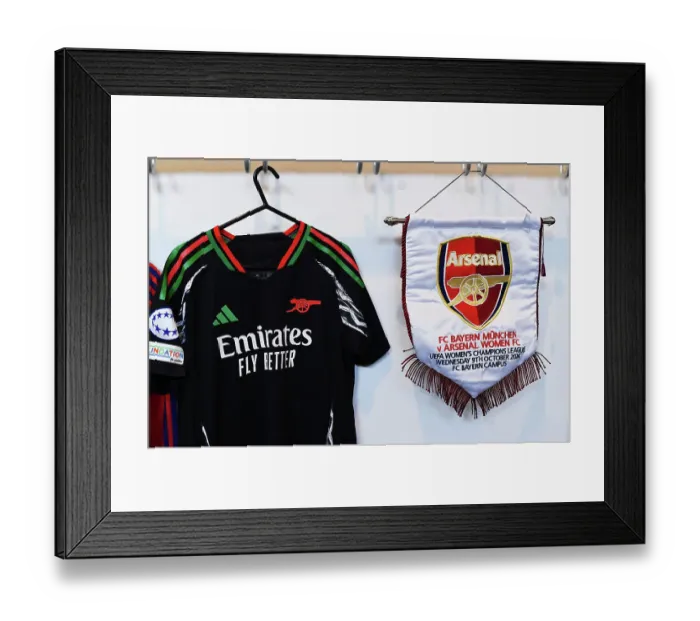 Framed Print : FC Bayern München v Arsenal FC - UEFA Women's Champions League 2024 / 25 Group Stage MD1 FC Bayern Munchen v Arsenal FC - UEFA Women's Champions League 2024 / 25 Group Stage MD1