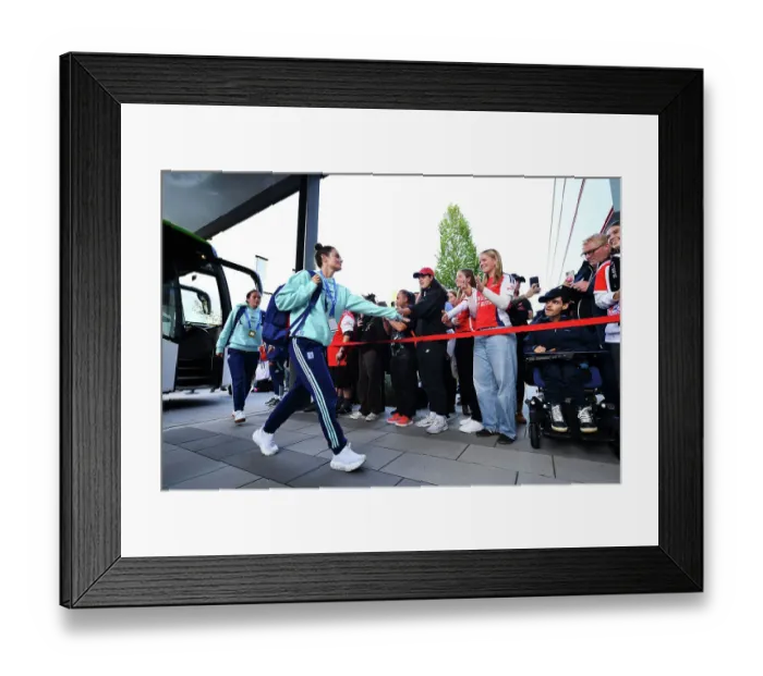 Framed Print : FC Bayern München v Arsenal FC - UEFA Women's Champions League 2024 / 25 Group Stage MD1 FC Bayern Munchen v Arsenal FC - UEFA Women's Champions League 2024 / 25 Group Stage MD1