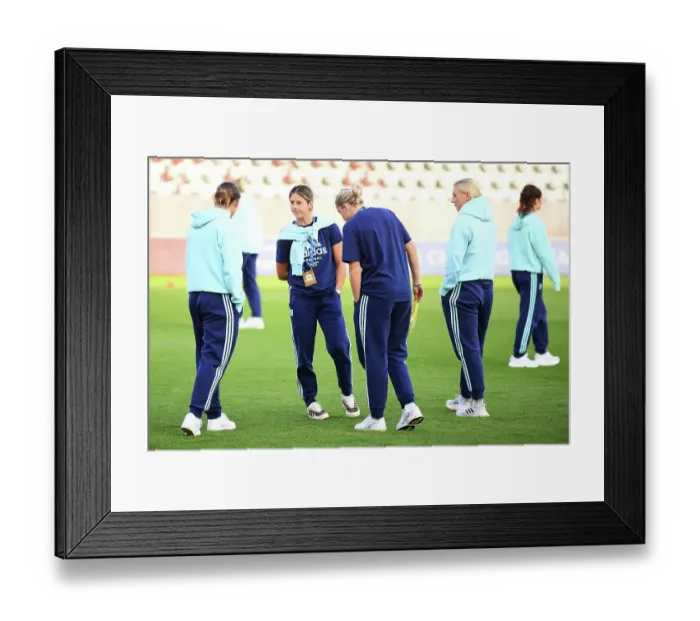 Framed Print : FC Bayern München v Arsenal FC - UEFA Women's Champions League 2024 / 25 Group Stage MD1 FC Bayern Munchen v Arsenal FC - UEFA Women's Champions League 2024 / 25 Group Stage MD1
