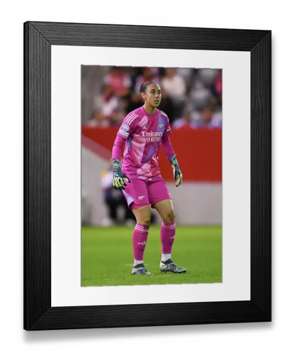 Framed Print : FC Bayern München v Arsenal FC - UEFA Women's Champions League 2024 / 25 Group Stage MD1 FC Bayern Munchen v Arsenal FC - UEFA Women's Champions League 2024 / 25 Group Stage MD1