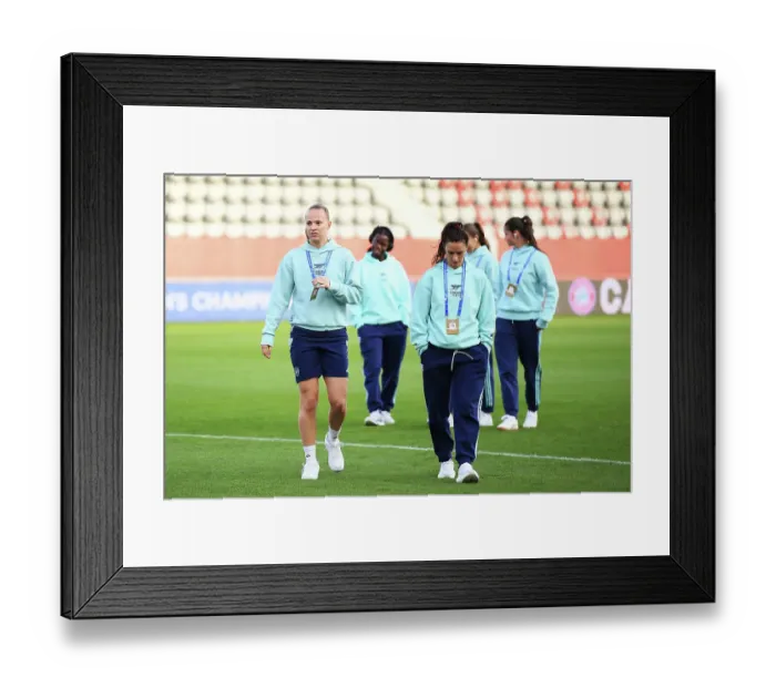 Framed Print : FC Bayern München v Arsenal FC - UEFA Women's Champions League 2024 / 25 Group Stage MD1 FC Bayern Munchen v Arsenal FC - UEFA Women's Champions League 2024 / 25 Group Stage MD1