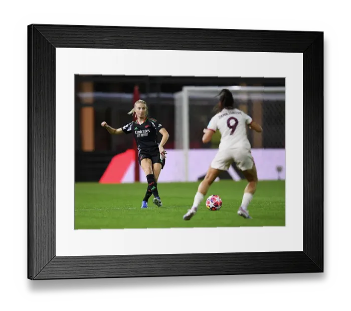 Framed Print : FC Bayern München v Arsenal FC - UEFA Women's Champions League 2024 / 25 Group Stage MD1 FC Bayern Munchen v Arsenal FC - UEFA Women's Champions League 2024 / 25 Group Stage MD1