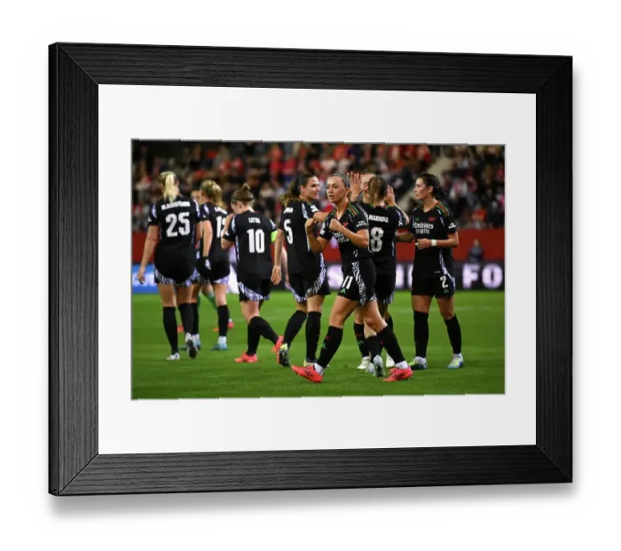 Framed Print : FC Bayern Munchen v Arsenal FC - UEFA Women's Champions League 2024 / 25 Group Stage MD1