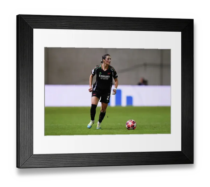 Framed Print : FC Bayern München v Arsenal FC - UEFA Women's Champions League 2024 / 25 Group Stage MD1 FC Bayern Munchen v Arsenal FC - UEFA Women's Champions League 2024 / 25 Group Stage MD1
