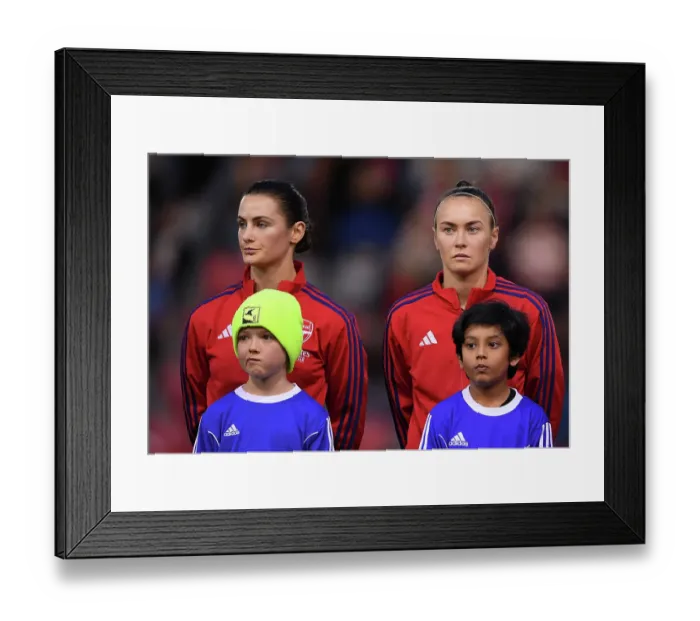 Framed Print : FC Bayern München v Arsenal FC - UEFA Women's Champions League 2024 / 25 Group Stage MD1 FC Bayern Munchen v Arsenal FC - UEFA Women's Champions League 2024 / 25 Group Stage MD1