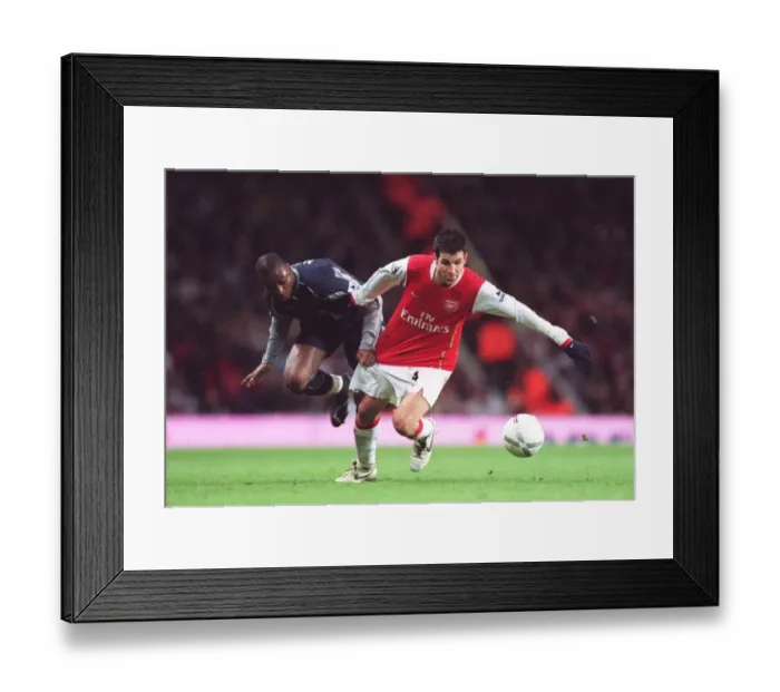 Framed Print : Fabregas vs. Meite: 1-1 Stalemate in FA Cup Clash at Emirates Stadium, Arsenal vs. Bolton (2007)