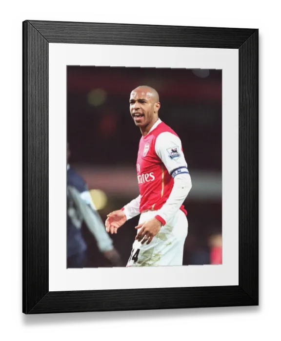 Framed Print : Thierry Henry's FA Cup Battle: Arsenal vs. Bolton Wanderers (2007) - A Draw at Emirates Stadium