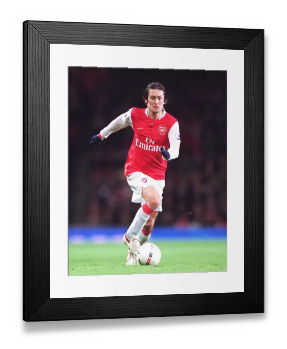 Framed Print : Tomas Rosicky in Action: Arsenal vs. Bolton Wanderers, FA Cup 4th Round, Emirates Stadium, 2007