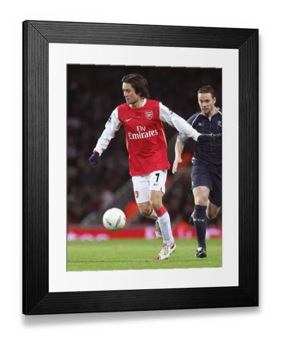 Framed Print : Tomas Rosicky's Unforgettable Performance: Arsenal vs. Bolton Wanderers in the FA Cup (1-1)
