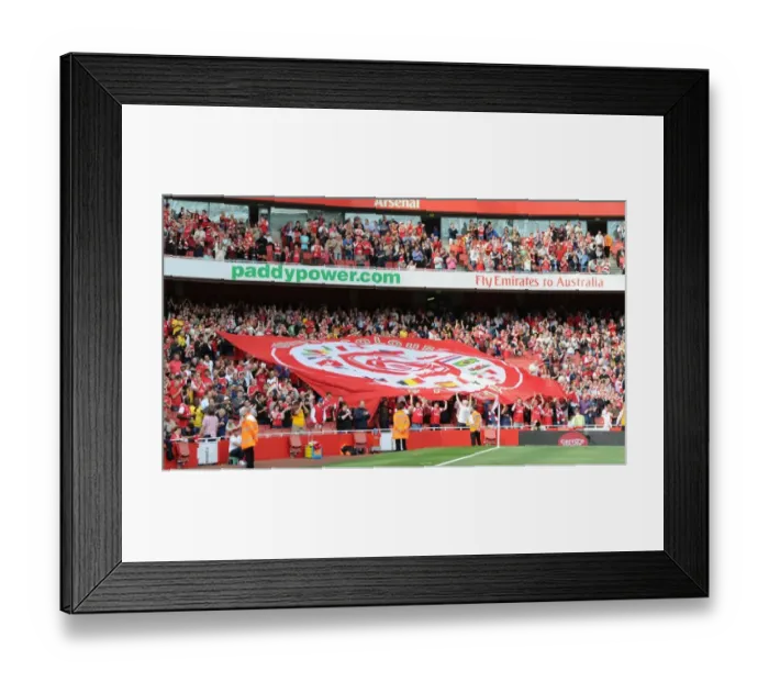 Framed Print : Arsenal fans. Arsenal 4: 1 Blackburn Rovers, Barclays Premier League, Emirates Stadium