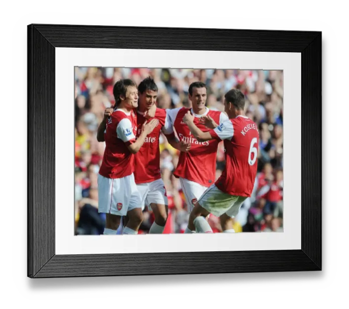 Framed Print : Chamakh and Rosicky: Arsenal's Unstoppable Duo Celebrate Goals Against Blackburn Rovers Framed Print : Chamakh and Rosicky: Arsenal's Unstoppable Duo Celebrate Goals Against Blackburn Rovers