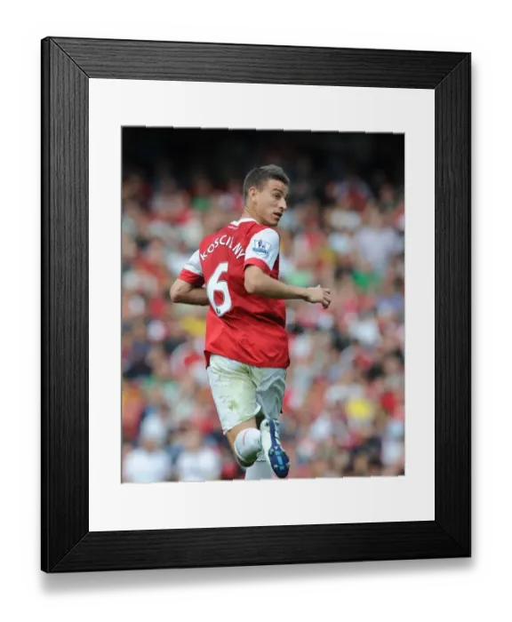 Framed Print : Arsenal's Koscielny Shines in 4-1 Victory over Blackburn Rovers, Emirates Stadium, 2010