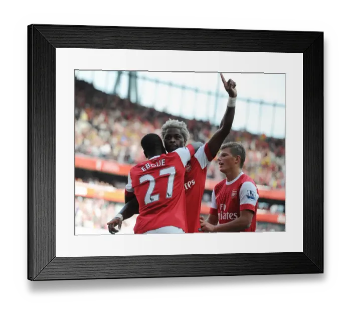 Framed Print : Arsenal Triumph: Song, Eboue, and Arshavin Celebrate 3-1 Over Blackburn Rovers Framed Print : Arsenal Triumph: Song, Eboue, and Arshavin Celebrate 3-1 Over Blackburn Rovers