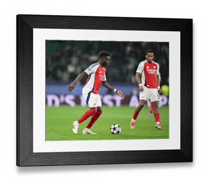 Framed Print : Sporting Clube de Portugal v Arsenal FC - UEFA Champions League 2024 / 25 League Phase MD5