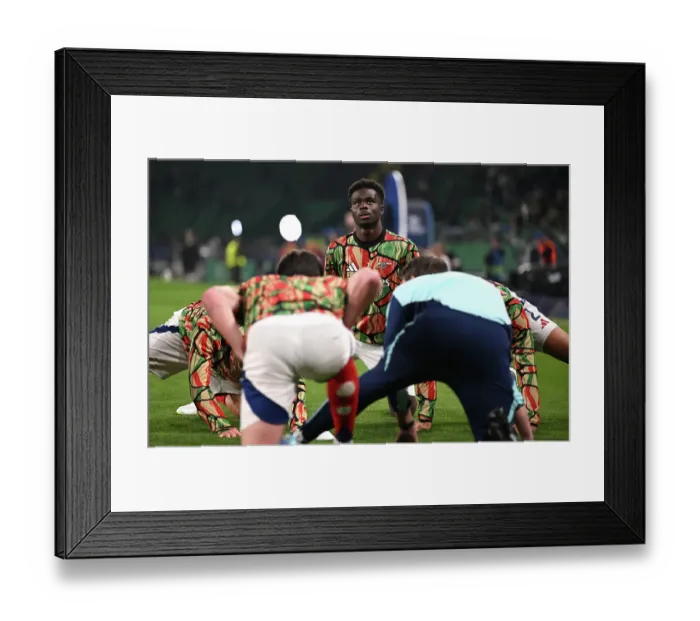 Framed Print : Sporting Clube de Portugal v Arsenal FC - UEFA Champions League 2024 / 25 League Phase MD5