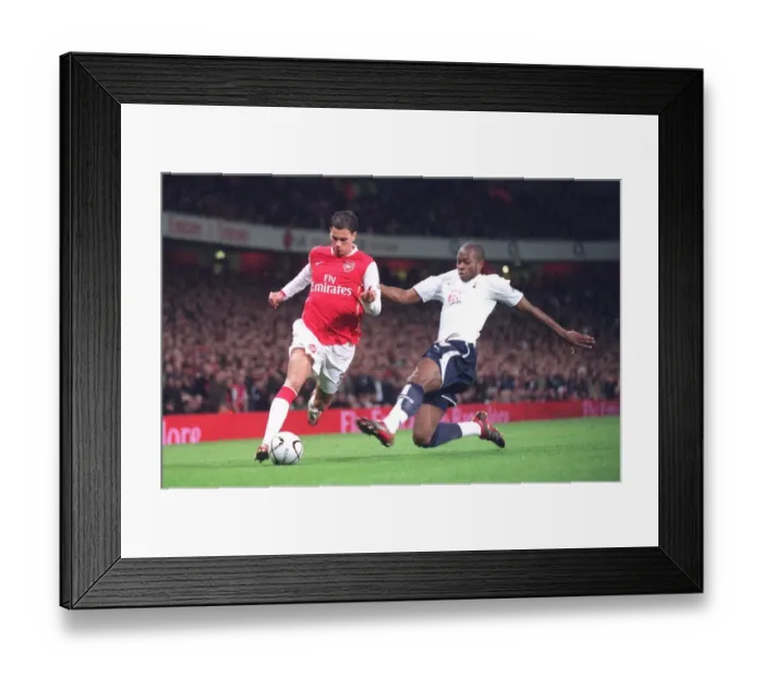Framed Print : Jeremie Aliadiere (Arsenal) Anthony Gardner (Tottenham)