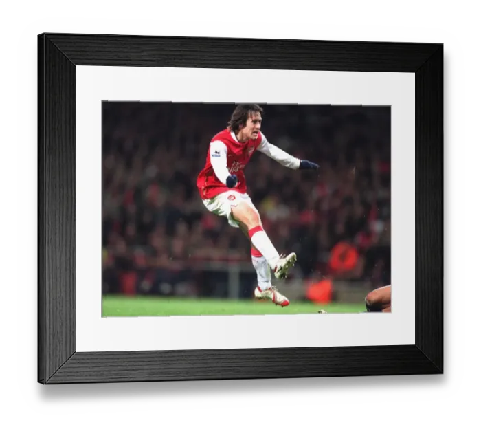 Framed Print : Tomas Rosicky scores Arsenals 3rd goal Framed Print : Tomas Rosicky scores Arsenals 3rd goal