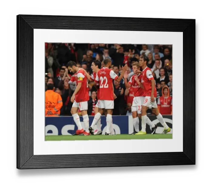 Framed Print : Andrey Arshavin celebrates scoring the 2nd Arsenal goal with Marouane Chamakh Framed Print : Andrey Arshavin celebrates scoring the 2nd Arsenal goal with Marouane Chamakh