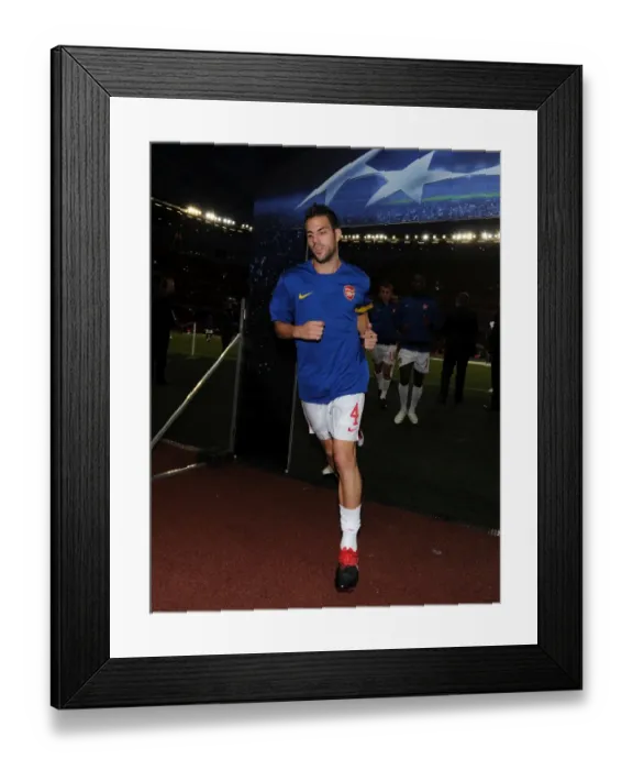 Framed Print : Arsenal's Dominance: Cesc Fabregas Shines in 6-0 UEFA Champions League Victory over SC Braga