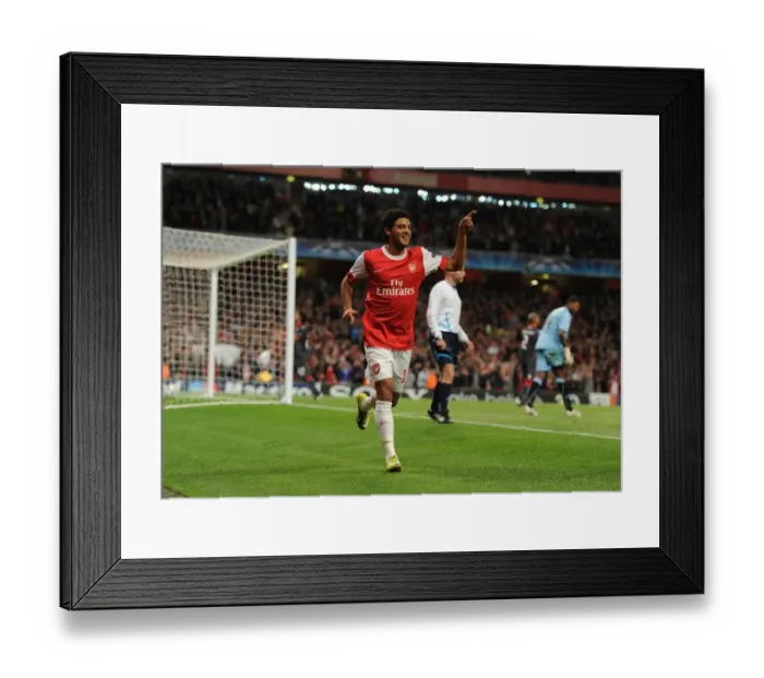 Framed Print : Carlos Vela's Five-Goal Blitz: Arsenal Crushes SC Braga 6-0