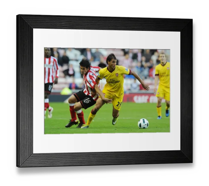 Framed Print : Marouane Chamakh (Arsenal) Cristian Riveros (Sunderland). Sunderland 1: 1 Arsenal Framed Print : Marouane Chamakh (Arsenal) Cristian Riveros (Sunderland). Sunderland 1: 1 Arsenal