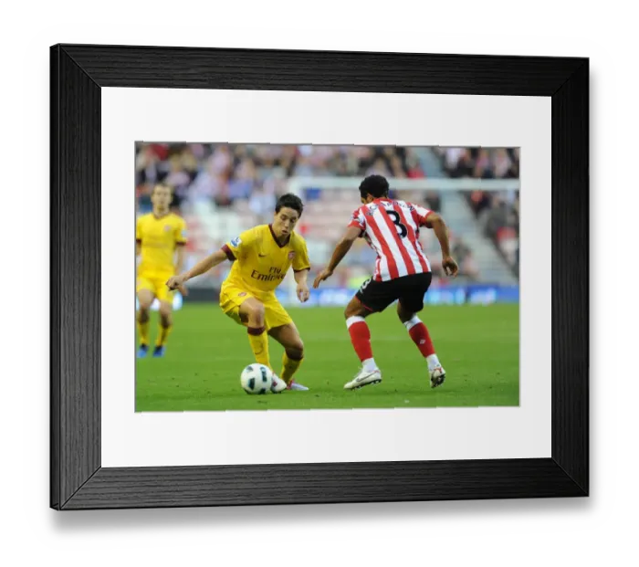 Framed Print : Samir Nasri (Arsenal) Kieran Richardson (Sunderland). Sunderland 1: 1 Arsenal