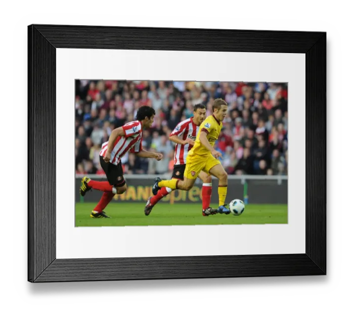 Framed Print : Jack WIlshere (Arsenal) Cristian Riveros and Steed Malbranque (Sunderland)
