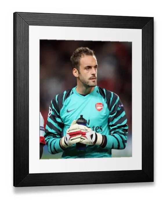 Framed Print : Manuel Almunia (Arsenal). Arsenal 6: 0 SC Braga. UEFA Champions League. Group H Framed Print : Manuel Almunia (Arsenal). Arsenal 6: 0 SC Braga. UEFA Champions League. Group H