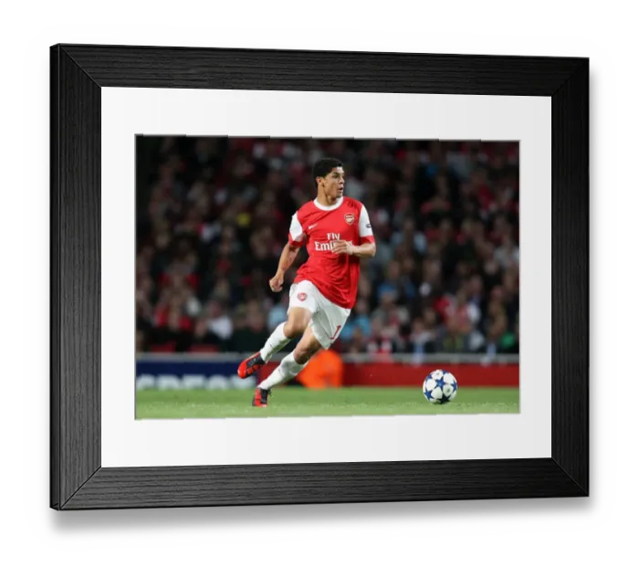 Framed Print : Denilson (Arsenal). Arsenal 6: 0 SC Braga. UEFA Champions League. Group H Framed Print : Denilson (Arsenal). Arsenal 6: 0 SC Braga. UEFA Champions League. Group H
