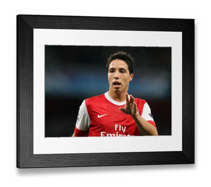 Framed Print : Samir Nasri (Arsenal). Arsenal 6: 0 SC Braga. UEFA Champions League. Group H