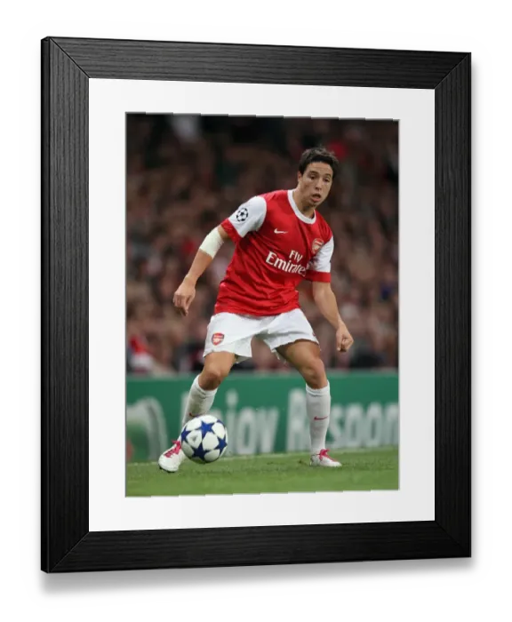 Framed Print : Arsenal's Samir Nasri Stars in 6-0 UEFA Champions League Victory over SC Braga