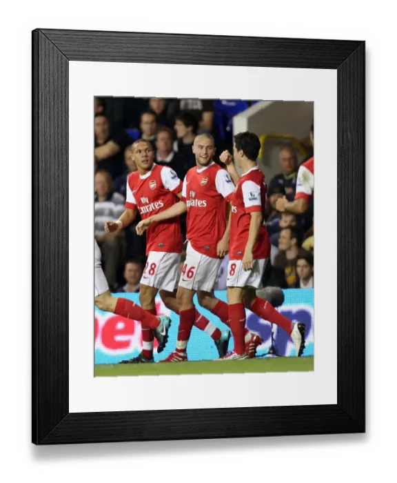 Framed Print : Henri Lansbury's Stunner: Arsenal's First Goal in Epic 4-1 Carling Cup Victory over Tottenham Framed Print : Henri Lansbury's Stunner: Arsenal's First Goal in Epic 4-1 Carling Cup Victory over Tottenham