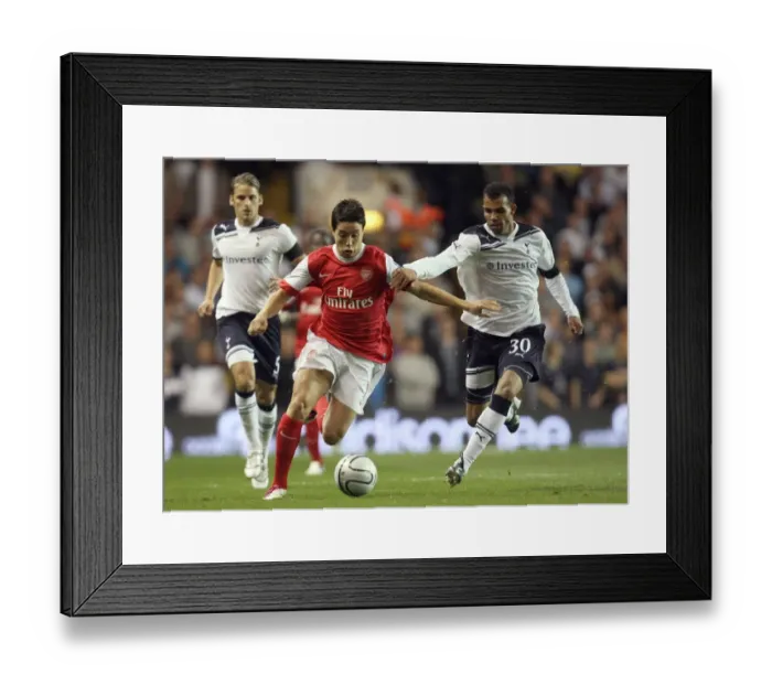 Framed Print : Samir Nasri's Brilliant Performance: Arsenal Crushes Tottenham 4-1 in Carling Cup (AET)