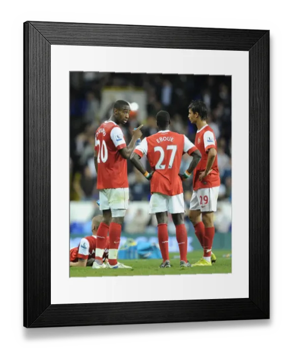 Framed Print : Johan Djourou, Marouane Chamakh and Emmanuel Eboue (Arsenal). Tottenham Hotspur 1