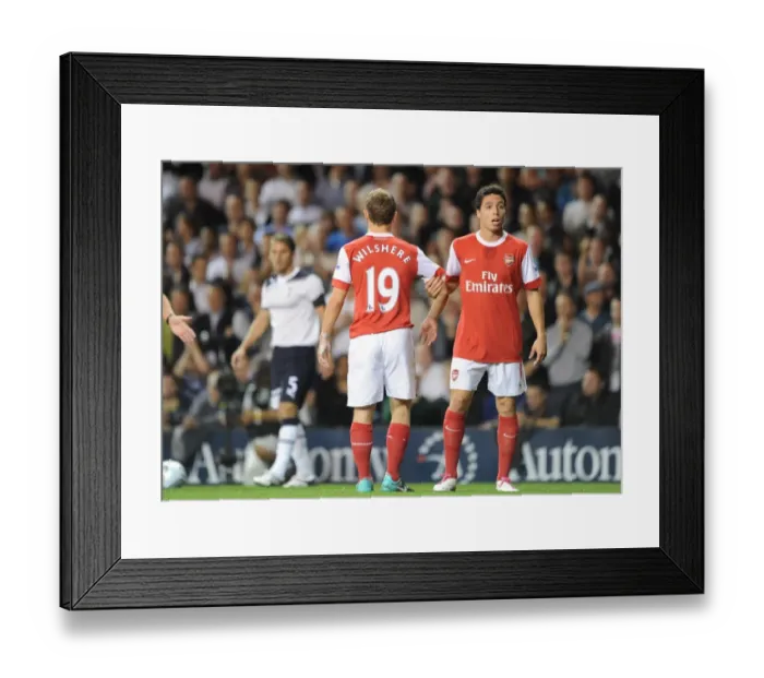 Framed Print : Samir Nasri and Jack Wilshere (Arsenal). Tottenham Hotspur 1: 4 Arsenal (aet) Framed Print : Samir Nasri and Jack Wilshere (Arsenal). Tottenham Hotspur 1: 4 Arsenal (aet)