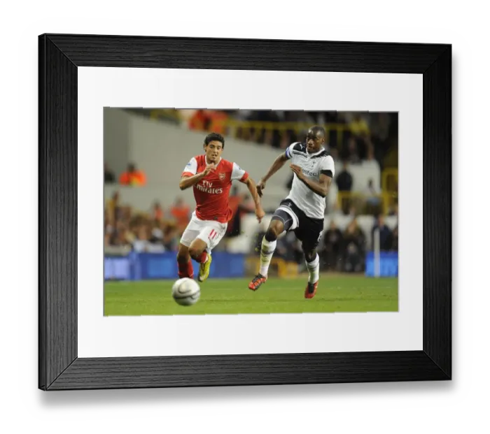 Framed Print : Carlos Vela's Hat-Trick: Arsenal Crushes Tottenham 4-1 in Carling Cup