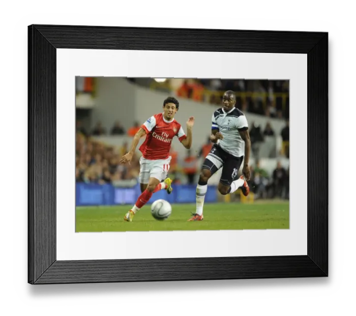 Framed Print : Carlos Vela (Arsenal) Sebastien Bassong (Tottenham). Tottenham Hotspur 1: 4 Arsenal (aet)