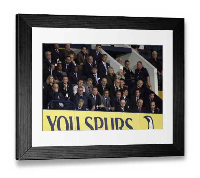 Framed Print : Arsene Wenger the Arsenal Manager watches the match from the Directors Box Framed Print : Arsene Wenger the Arsenal Manager watches the match from the Directors Box