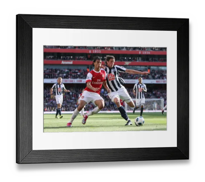 Framed Print : Marouane Chamakh (Arsenal) Jonas Olsson (WBA). Arsenal 2: 3 West Bromwich Albion Framed Print : Marouane Chamakh (Arsenal) Jonas Olsson (WBA). Arsenal 2: 3 West Bromwich Albion