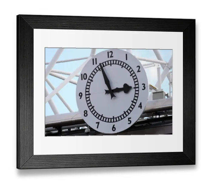 Framed Print : Arsenal 2:3 West Bromwich Albion: The Clock Strikes Against Gunners at Emirates Stadium