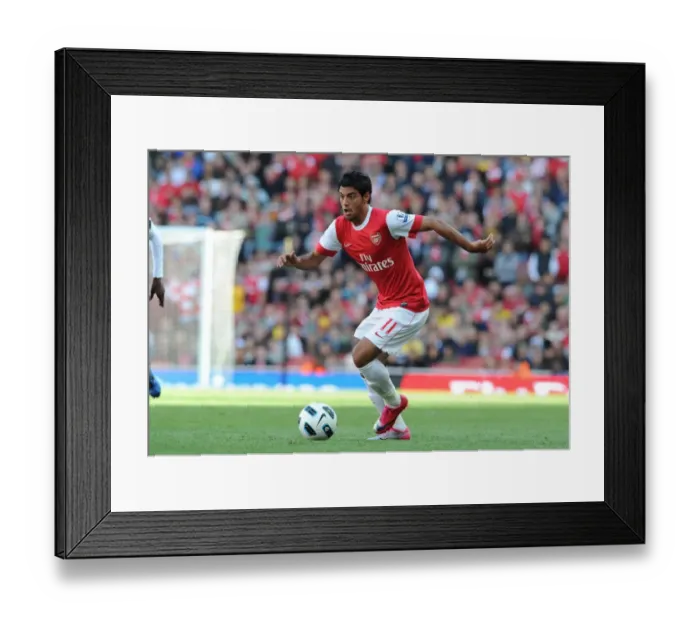 Framed Print : Carlos Vela (Arsenal). Arsenal 2: 3 West Bromwich Albion, Barclays Premier League