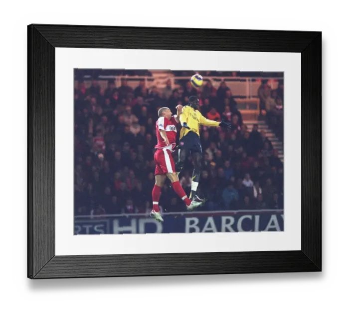 Framed Print : Emmanuel Adebayor (Arsenal) Emanuel Pongatetz (Middlesbrough) Middlesbrough 1: 1 Arsenal Framed Print : Emmanuel Adebayor (Arsenal) Emanuel Pongatetz (Middlesbrough) Middlesbrough 1: 1 Arsenal