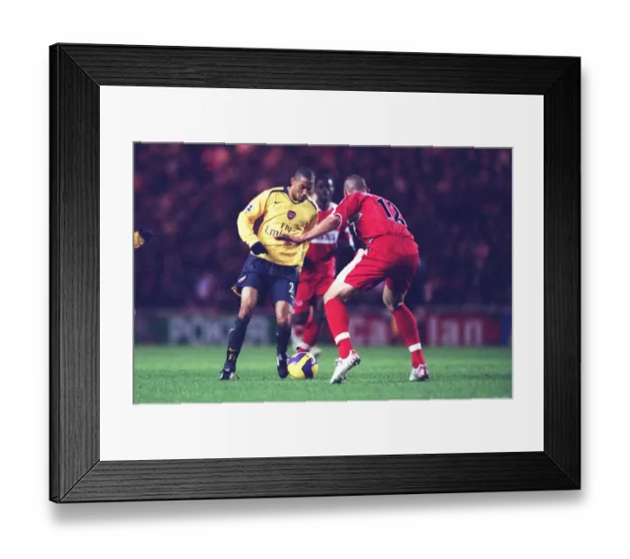 Framed Print : Gael Clichy (Arsenal) Emanuel Pongatetz (Middlesbrough)Middlesbrough 1: 1 Arsenal