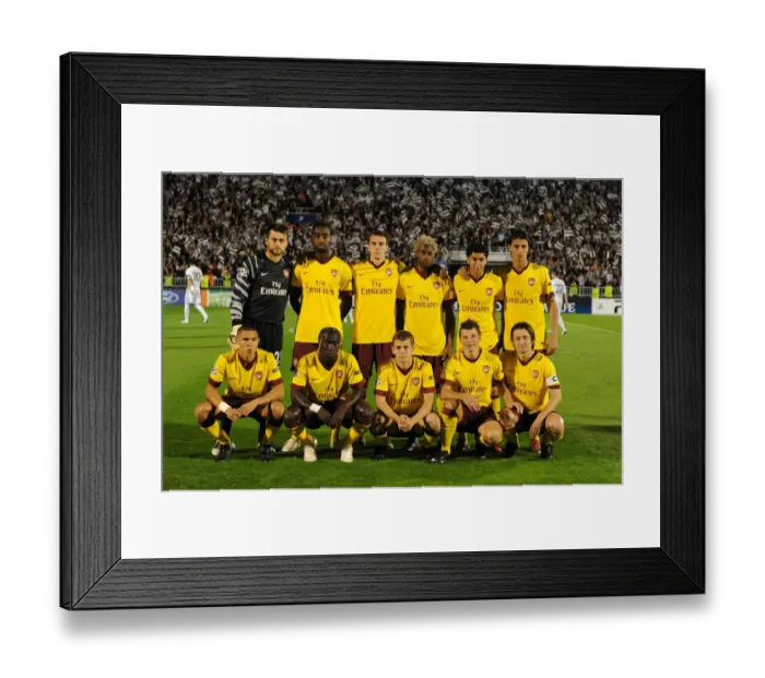 Framed Print : The Arsenal team line up before the match. Partizan Belgrade 1: 3 Arsenal Framed Print : The Arsenal team line up before the match. Partizan Belgrade 1: 3 Arsenal