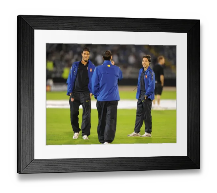 Framed Print : Samir Nasri, Marouane Chamakh and Sebastien Squillaci (Arsenal). Partizan Belgrade 1