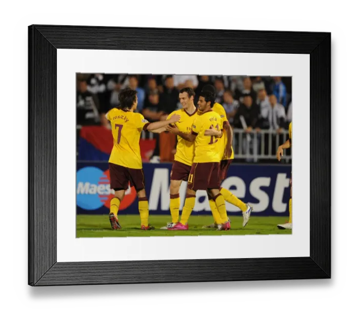 Framed Print : Sebastien Squillaci celebrates scoring the 3rd Arsenal goal with Tomas Rosicky Framed Print : Sebastien Squillaci celebrates scoring the 3rd Arsenal goal with Tomas Rosicky